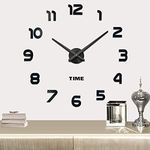 Mintime Frameless Large 3D DIY Wall Clock Mirror Stickers Home Office School Decoration