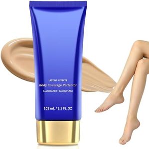 Body Coverage Perfector, Tattoo Cover Up Makeup Waterproof Body Full Coverage Concealer for Bruises Scars Veins, Long Lasting Leg Tattoo Concealer Foundation for Wedding Dating, 3.5oz Natural Radiance