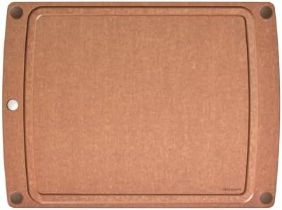 Epicurean All-in- One Cutting Board with Slip Feet and Juice Groove, 19.5-Inch × 14.5-Inch, Nutmeg/Brown