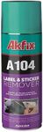 Akfix A104 Sticker Remover Spray - Cleaning Labels on Wood, Glass & Plastic - Safe Decal Remover for Tape, Residue, Gum and Stain Marker, Glue Eraser with Citrus Oil Spray | 6.7 Oz. 1 Pack