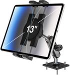 woleyi Heavy Duty Drill Base Tablet Holder for Car/Truck - [Metal 360° Adjustable Arm] Dashboard Tablet Car Mount for Semi/Business Vehicle/Desktop/Wall, for 4-12.9" iPad Pro/Air/Mini/Galaxy Tab/Phone