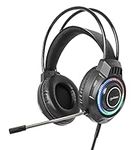 MANHATTAN RGB LED Over-Ear USB Gaming Headset Wired