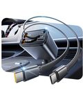Sevenaire Smaller 4 in 1 Retractable Car Charger with Dual Type C Cables, 69W Super Fast Retractable USB C, Car Accessories, Car Charger for iPhone 17 16 15 14 13 12, Galaxy, Pixel, Black
