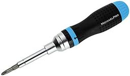MichaelPro MP002001 Set of 19-in-1 Interchangeable Multi Bit Ratchet Screwdriver Set, All-in-One Multi Screwdriver comes with a Built-in Handle Storage Perfect for Home and Industrial Usage