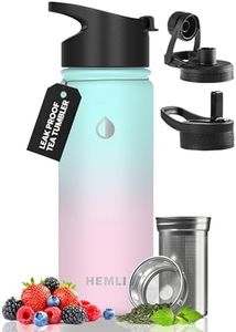 18 oz Tea Infuser Bottle, Tea Thermos, Tea Tumbler with Infuser, Tea Bottle, Tea Infuser Mug, Travel Tea Infuser, Tea Travel Mug, Insulated Tea Mug With Infuser and Lid, Portable Tea Flask, 3 lids