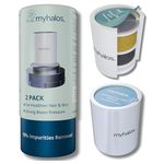MyHalos® Fixed Shower Filter Cartridge Replacement – Professional Home and Travel Shower Filter Refill for Hard Water, Chlorine & Heavy Metal Removal – Water Softener - 2 Pack.