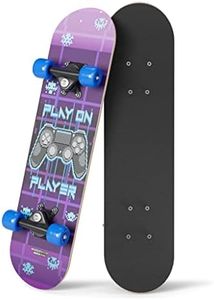 Rude Boyz Kids Beginner Skateboard from - Learn Skateboarding in Style - Mini Wooden Cruiser Board with Cool Graphics for Boys & Girls 5-9 Years - 24” Deck, 54mm Wheels, Lightweight - Safe & Durable