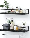 NUCAZA Black Floating Shelves Wall