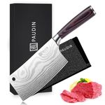 PAUDIN Cleaver Knife, Ultra Sharp Meat Cleaver 7 Inch, High Carbon Stainless Steel Butcher Knife with Forged Blade & Wooden Handle, Heavy Duty Chinese Cleaver for Meat Cutting Vegetable Slicing