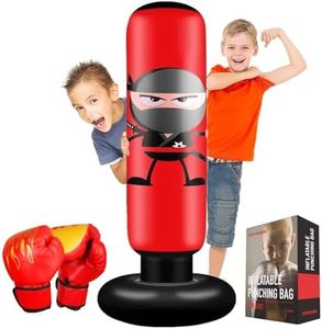 FOYOCER Punching Bag Kids with Boxing Gloves 160cm Ninja Boxing Bag for Kids 3-12 with Immediate Bounce Back for Practicing MMA Karate Taekwondo for Boys & Girls 2023 New