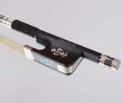 Vingobow 4/4 Carbon Fiber Cello Bow, Natural Horsehair Handmade Cello Bow, Well Balanced with Ebony Fleur-de-Lis Frog for All Skill Levels