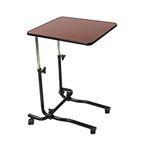 NRS Healthcare M15691 Portable Overbed/Chair Table - Tilting, Adjustable and Wheeled