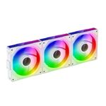 TZMRIT Reverse Flow UNI FAN White Triple Pack,Infinity Fans 120mm,Rgb Fan 120mm,ARGB Fans 120mm,Daisy Chain PC Fans