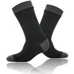 Sock Stack Waterproof Sock Wudhu Socks Sport Outdoor Mens Womens Walking Hiking Cycling Water Repellent Feet Dry Footwear Breathable Seamless, Black Small