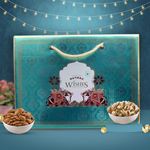 Nutraj Wishes Healthy Delight Diwali Gift Box | Almond, Cashew, Raisin, Pistachios & Walnut Kernels 200g Each | Dry fruit Gift Hamper