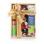 NYASSA Luxury Wooden Gift set | Natural Handmade Soaps, Shower gel, Shampoo & Conditioner, Body Lotion | Ideal Gift Set for all Special Occasions - Pack of 7