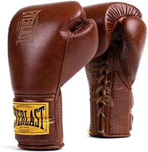 Everlast Gants de Boxe Unisexes pour Adulte 1910 Gants d'entraînement Classiques, Marron, 16oz
