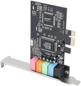 CHUANGWEI PCIe Sound Card 5.1, PCI Express Surround Card 3D Stereo Audio with High Sound Performance PC Sound Card CMI8738 Chip