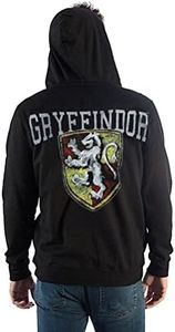 Bioworld Harry Potter House Shield Mens Zip-up Hoodie (Gryffindor, Medium)