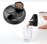 MYLIDO Protein Dispenser Scoop Powder Dispense Supplement Funnel Universal Size Fits All Brands, Pre and Post Workout BPA Free Hands Clean Attachment Container Lid MyLid-O