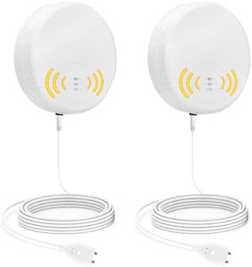 Foyucool 2 Pack Water Leak Detector, 135 dB Water Sensor Alarm, Floor and Wall Mounted, 47 inch Cable Extend, Water Flood Alert for Home Kitchen Bathroom Laundry Room, Battery Included