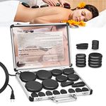 Gjcrafts Electric Hot Stone Massage Set, Basalt Hot Stones Set Hot Rocks Massage Stones Kit With Heater Box For Professional Or Home Spa, Relaxing, Healing, Pain Relief (18Pcs)