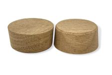 2-Inch American White Oak Wood Bourbon Wine Barrel Cask Keg Bung Plug - Great for Home Brewers, Distillers, Wine Enthusiasts (2-Pack)