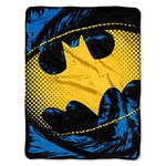 Northwest DC Comics Batman, Ripped Shield Micro Raschel Throw Blanket, 46" x 60", Multi Color, 1 Count