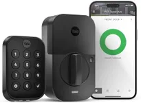 Yale Security Lock 2 Deadbolt, Black Smart Keyless Entry Door Lock with Wi-Fi Connected Touch Keypad and Smart Lock, YRD430-WF1-BSP