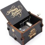 Zesta Wooden Happy Birthday music box/Vintage Hand Crank Musical Gifts for Men Birthday Special/Birthday Gift for Girls/Wooden Musical Box Gift for Wife