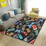 Video Game Rugs Carpets Gameing for Kids Teen Boy Room Bedroom, Colorful Gaming Floor Mats Area Rug for Living Room Gaming Chair Mat Hardwood, 59"*39" Area Rugs Carpet for Gamer Boys