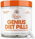 The Genius Brand - Genius Diet Pills for Weight Loss Support, 50 Veggie Capsules - Smart Appetite Suppressant for Women and Men - Natural 5-HTP & Saffron Supplement - Cortisol & Thyroid Support