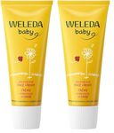 Weleda Baby Face Cream, Calendula Moisturiser, Moisturising Cream for Baby, Delicate Skin, Dermatologically Tested, Gentle Protection, Developed by Professionals, Lanolin, 50ml (Pack of 2)