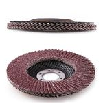 MLD CFWAP238 Flap Discs 5 Inch Sanding Discs #80 Grit Grinding Wheels Blades For Angle Grinder Sanding Grinding (Size 5 inch,80 Grit, Multicolour) pack of-5