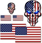 6pcs Reflective American Flag Stick