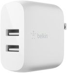 Belkin 24W Dual Port USB Wall Charger - Lightning Cable Included - iPhone Charger Fast Charging - USB Charger Block for Power Bank, iPhone 14, iPhone 13, iPhone 12, iPhone 11, iPad Pro, Samsung & more