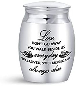 FGT Small Mini Urn for Ashes Human Men Women Dad Mum Son Grandma Grandpa Family Cremation Memorial Keepsake Funeral Love Dont Go Away