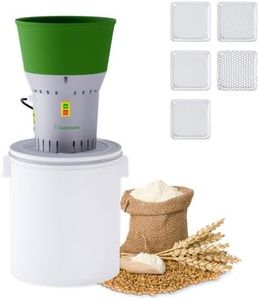 EVERYGROW Grain Mill Grinder Electric Corn Mill Grinder, Dry Grain Mill Grinder with Five Screens, 1000W Dust-free Grain Mill Grinder, 120V Wheat Mill Grinder Corn Mill Grinder 13.2 Gallons (50L)