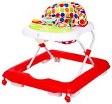 R for Rabbit Step Up Anti-Fall Walker with Height Adjustment, Musical Toy & Soft Cushioning Seat Perfect Baby Walker for 02 Years Babies Removable Toy Bar Safe up to 15kg - 6 Month Warranty (Red)