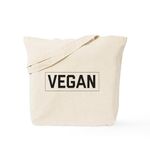 CafePress VEGAN Tote Bag Natural Canvas Tote Bag, Reusable Shopping Bag