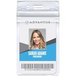 Advantus® 75524 - RESEALABLE ID BADGE HOLDER, VERTICAL, 2 5/8W X 3 3/4H, CLEAR, 50/PACK