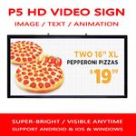 P5 High Definition LED Sign Programmable Scrolling Window Sign Ultra-Bright Easy Program Wi-Fi Control Video Image Logo Sign (21 x 40 inch Wi-Fi and USB Control)