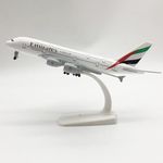 BONJOY Gifts- Emirates Aircraft Model Airline Aeroplane Diecast Collection Decor, Highly Detailed Airways, 20 cm