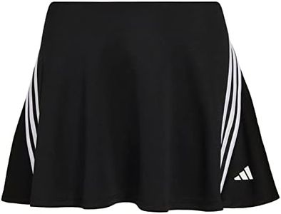 adidas Girls' Sport Skort, 3-Stripe Black, 6