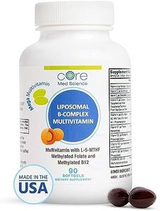 Core Med Science Liposomal Methylated Multivitamin B-Complex, 90 Softgels - Non-GMO Active Super B Complex Vitamin Supplement for Heart Health - VIT Methyl B Complex Immune Support Supplement