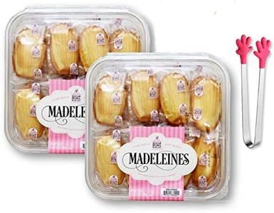 Sugar Bowl Bakery Madeleines Petite French Tea Cake Cookies Individually Wrapped (28 Oz. X 2 ) with 1 Bonus Mini Silicone Tongs (3-Pc Set)