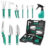 GIOVARA Stainless Gardening Tools Set (10 Pieces Green)