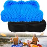 Thicker Anti Slip Kayak Seat Cushion, Waterproof Kayak Gel Seat Pad for Sit in Kayak Chair Boat Canoe Rowing Stadium for Kayak Fishing Accessories (Blue)