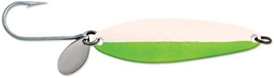 South Bend Sporting Goods Luhr Jensen Coyote Spoon Lure, Everglow/Fluorescent Green H&H/Nickel Back, 4-Inch