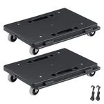 VEVOR Furniture Dolly, 500 lbs Capacity Each Count, Furniture Mover with Wheels, Portable Moving Rollers 4 Wheels Heavy Duty, Small Flat Dolly Cart with Interlocking for Heavy Furniture, 2 Pack, Black